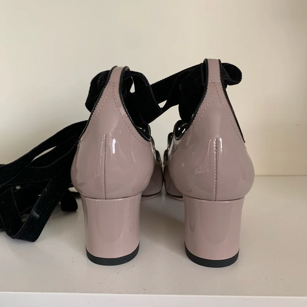 New Valentino ballerina patent heels